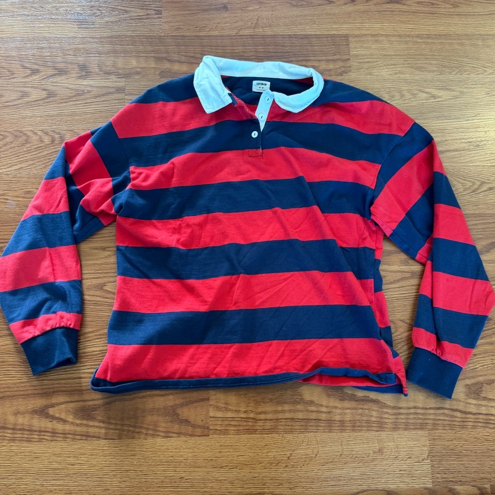 Cotton On Striped Rugby Shirt